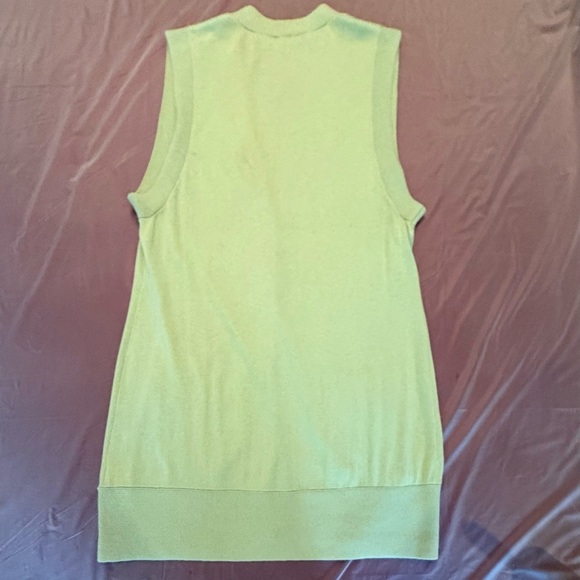 Cullen Mint Green Sleeveless Cotton/Cashmere Tunic Cardigan Size Large MSRP $149 - Picture 3 of 10